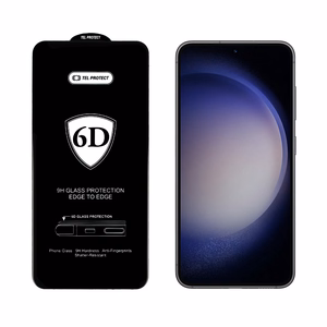 Tel Protect Full Glue 6D Tempered Glass for SAMSUNG GALAXY S22/S23 BLACK (with fingerprint unlock)