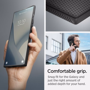 Spigen Liquid Air viedtālruņa apvalks Samsung Galaxy S22 Ultra - Matēts melns