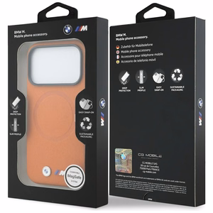 BMW M FW Metal Logo MagSafe Case for iPhone 17 Pro - Orange