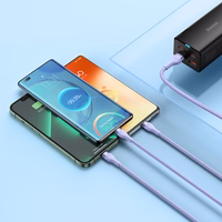 Baseus kabelis Flash Series II 3 in 1 - USB uz Type C, Lightning, Micro USB - 100W 6A 1,2 metri (CASS030005) violets