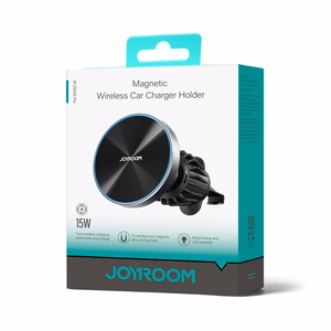 Joyroom magnētiskais automašīnas turētājs 15W bezvadu lādētājs gaisa ventilācijai - melns (JR-ZS240 Pro)