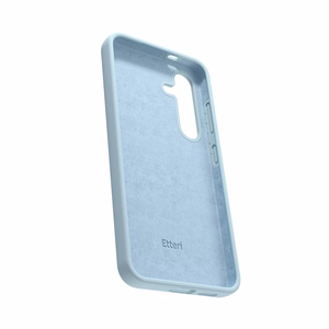 Силиконовый чехол Etteri Mag для Samsung Galaxy S25 Edge голубой