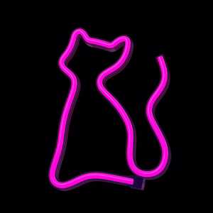Neon LED Light CAT rozā Bat + USB FLNE04 Forever Light