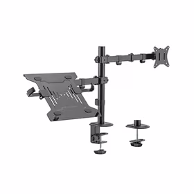 17"-32" Monitor Arm ar 10”-15.6” Laptop Tray