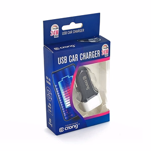 Crong Power 24 W automašīnas lādētājs ar 2 USB-A pieslēgvietām, 2.4 A, alumīnija