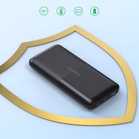 Portatīvais lādētājs Choetech B654 10000mAh 22,5W USB-A / USB-C / micro USB ar iebūvētu USB-C / Lightning kabeli (melns)