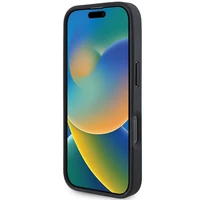 Mercedes MB MagSafe viedtālruņa apvalks iPhone 16 Pro no odas, imitācijas koka - Sarkans