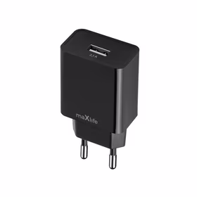 Maxlife MXTC-11 lādētājs 1x USB-A 2,1A melns