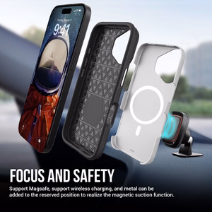 Perfectionists Trīsstūra Mag futrālis iPhone 16 sudraba krāsā