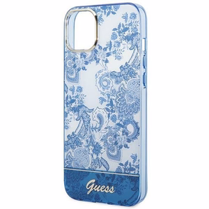 Guess GUHCP14MHGPLHB iPhone 14 Plus 6.7 "zils/zils cietais apvalks Porcelain Collection