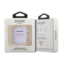 Guess GUA2SGGEU AirPods apvalks violeta/violeta Silikons Spīdumi