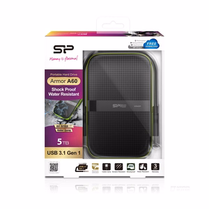 Silicon Power Armor A60 ārējais cietais disks 5000 GB melns, zaļš