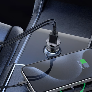 Wozinsky 65W automašīnas lādētājs USB-C PD 65W / USB-A 45W QC 3.0 - melns