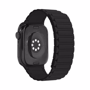 Mobilize silikona pulksteņa siksniņa - magnētiska - Apple 42/44/45/49mm - melna