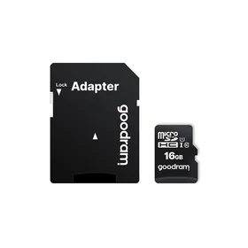 GoodRam atmiņas karte 16GB microSDHC cl. 10 UHS-I + adapteris