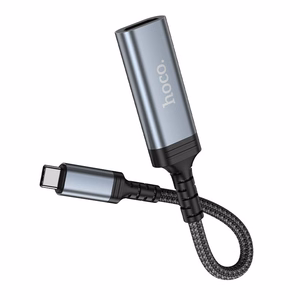 Konversijas kabelis no USB C uz HDMI sieviešu Hoco 4K 30Hz 0,2 m UA43A tērauda pelēks