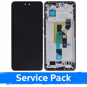LCD displejs saderīgs ar Xiaomi 13 Lite ar rāmi / Melns / (Service Pack)