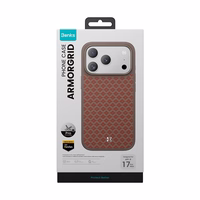 Benks Magnetic Armor Pro Armor Grid Kevlar Case Metal Frame 600D (YB69) priekš Iphone 17 Pro orange