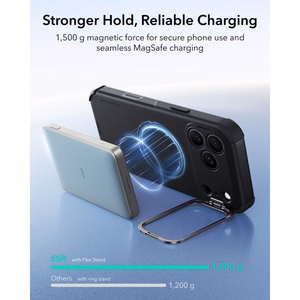 ESR Cyber Tough Kickstand MagSafe maciņš, paredzēts iPhone 18 Pro Max / 17 Pro Max, melns