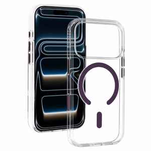 Liavec Pure vāciņš ar kameras vadības pogu, paredzēts iPhone 18 Pro/17 Pro, violets