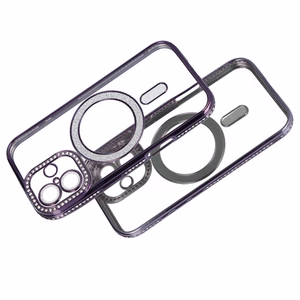 Bling Magsafe violets viedtālruņa apvalks iPhone 17