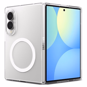 Spigen AirSkin MagFit MagSafe vāciņš Samsung Galaxy Z Fold 8, caurspīdīgs un balts