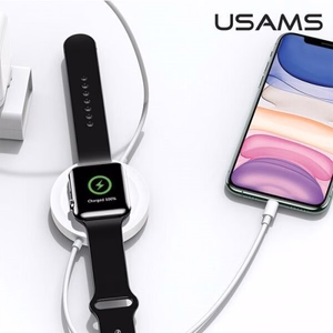 Lādētājs USAMS CC096 iWatch melns + lightning kabelis