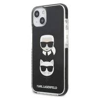 Viedtālruņa apvalks Karl Lagerfeld Karl&Choupette Head Case iPhone 13 - melns