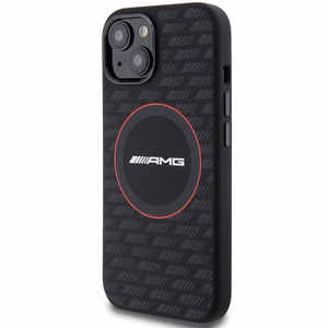 Mercedes AMG silikona Carbon Pattern MagSafe maciņš iPhone 13 / 14 / 15 melns