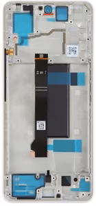 LCD screen Xiaomi Poco X6 5G ar touch screen ar frame Balts (saderīgs ar Redmi Note 13 Pro 5G) original (service pack)