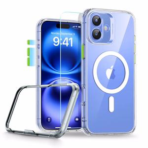 ESR Classic Pro Komplekts Halolock Magnētiskais viedtālruņa apvalks iPhone 16 - Caurspīdīgs