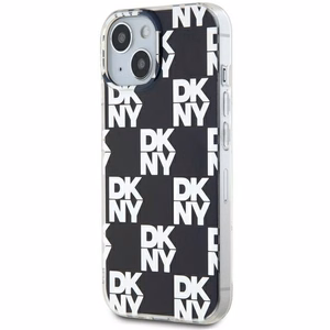 DKNY IML rūtainais mono raksts viedtālruņa apvalks iPhone 15 / 14 / 13 - melns