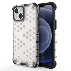 Honeycomb Case bruņu vāks ar TPU buferi iPhone 13 mini caurspīdīgs