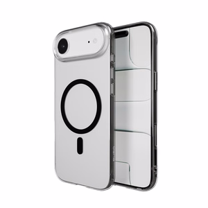 Puro Lite Mag TPU+PC magnētiskais viedtālruņa apvalks iPhone 17 Air - caurspīdīgs ar melnu gredzenu