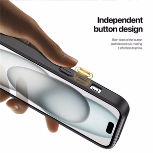 DUX DUCIS viedtālruņa apvalks RAFI II MAG ar statīvu saderīgs ar MagSafe IPHONE 15 Plus melns