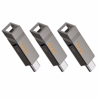 HOCO USB zibatmiņa USB A + USB C + Type C UD14 64GB USB3.2