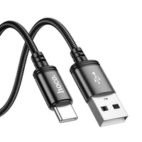 Kabelis USB A uz USB C Hoco 3A 2 m X89 melns