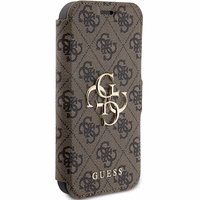 Guess 4G Metal Logo apvalks iPhone 15 Pro - brūns