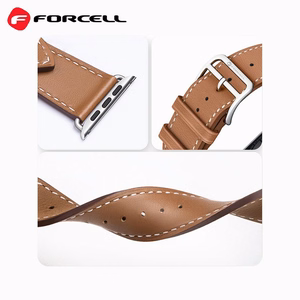 Ремешок для Apple Watch Forcell F-Design FA20 с отверстиями эко-кожа 42 / 44 / 45 / 49 мм коричневый