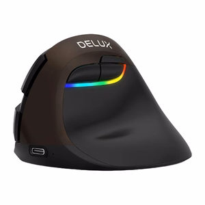 Delux M618Mini ergonomiskā pele (zelta krāsā, USB / Bluetooth / 2,4G)