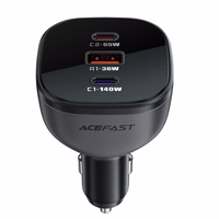 Acefast B14 automašīnas lādētājs 165W 2x USB-C 1x USB-A - melns