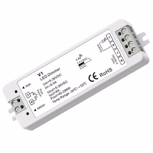 V1 Kontrolieris, 5-36V, 1x 8A, spiedpoga dimmers