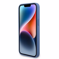 Guess GUHCP15XP4TDPB iPhone 15 Pro Max 6.7" zils/zils hardcase Leather 4G Triangle Strass