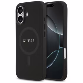 Guess Saffiano Classic Logo MagSafe maciņš for iPhone 17 - melns