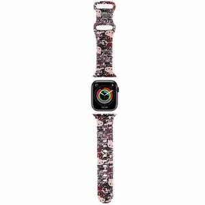 Hello Kitty silikona Tags Graffiti siksniņa Apple Watch 38/40/41mm - rozā