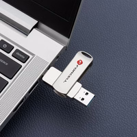 FORCELL F-DATA USB zibatmiņa Metal Duo 128GB USB3.2 Gen 1 (USB A / Type C) sudrabaina
