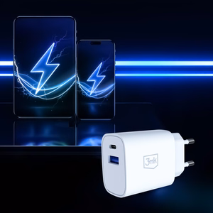 3mk FlowPower 30W 1A1C PD 3.0 QC4+ sienas lādētājs - balts
