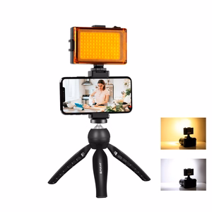 Puluz tiešraides ieraksta komplekts statīvs + LED lampa + telefona klipsis PKT3131B