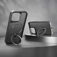 Etteri Matēts Magnētiskais gredzens viedtālruņa apvalks iPhone 14 6,1" melns