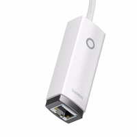 Baseus adapteris Lite Series - USB uz RJ45 - 1000 Mbps (WKQX000102) balts